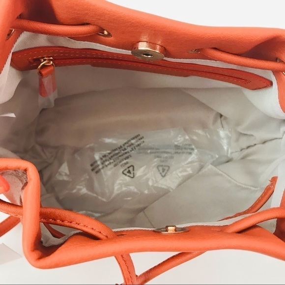 New! Lauren Conrad Faux Leather Hobo Bucket Burnt Orange Rust Crossbody Bag - Picture 7 of 10